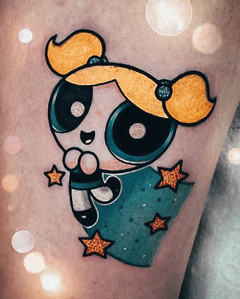 Excellent Girls Cartoon Tattoo Design Ideas