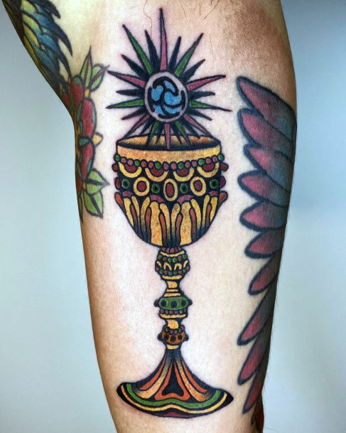 Excellent Girls Chalice Tattoo Design Ideas