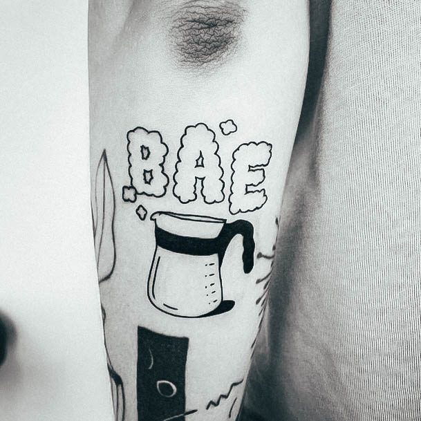 Excellent Girls Coffee Tattoo Design Ideas