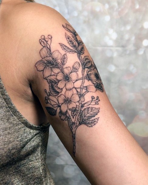 Excellent Girls Crabapple Tattoo Design Ideas