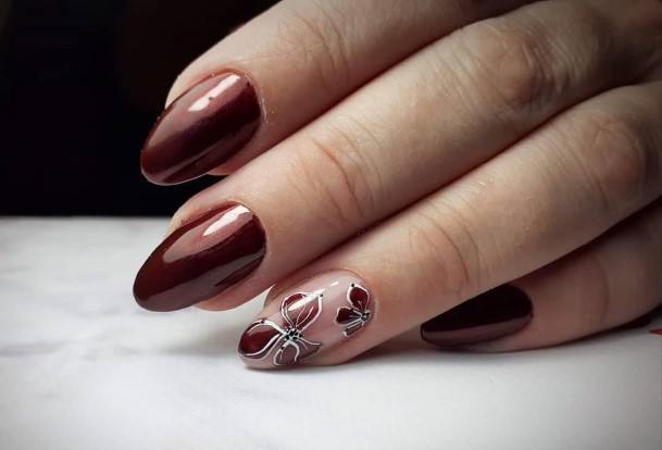 Excellent Girls Dark Brown Nail Design Ideas