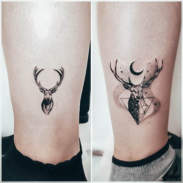 Excellent Girls Deer Tattoo Design Ideas