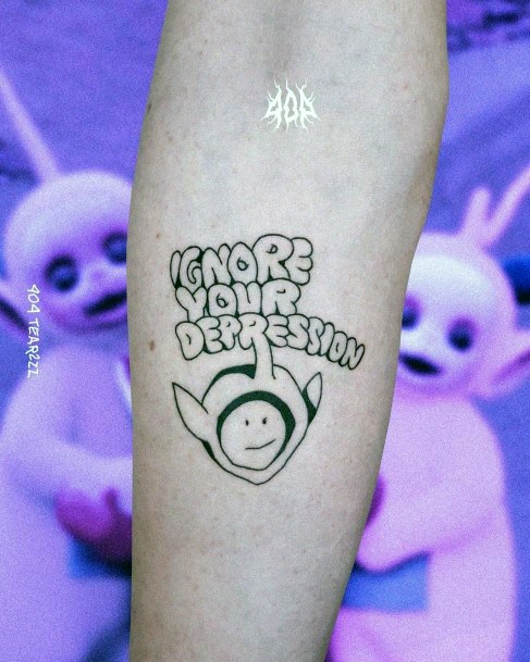 Excellent Girls Depression Tattoo Design Ideas