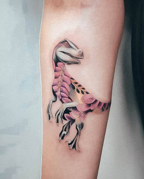 Excellent Girls Dinosaur Tattoo Design Ideas