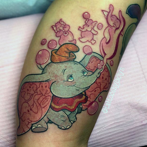Excellent Girls Dumbo Tattoo Design Ideas