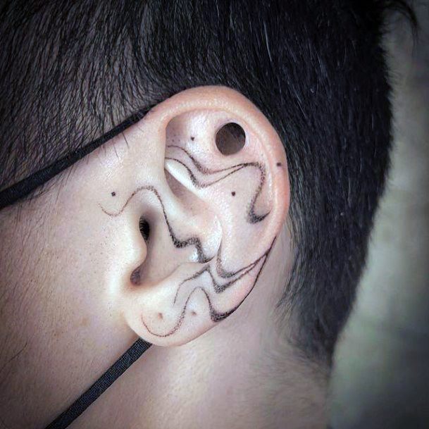 Excellent Girls Ear Tattoo Design Ideas