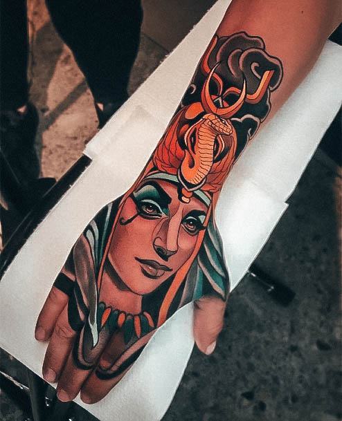 Excellent Girls Egyptian Tattoo Design Ideas