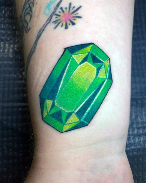 Excellent Girls Emerald Tattoo Design Ideas