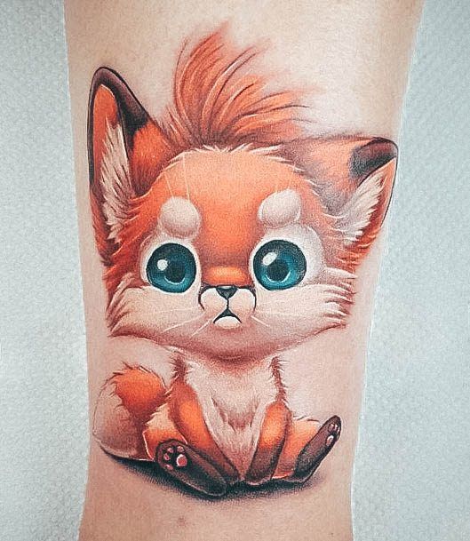 Excellent Girls Fox Tattoo Design Ideas New School Animal