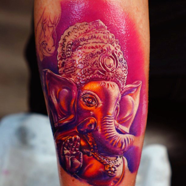 Excellent Girls Ganesha Tattoo Design Ideas