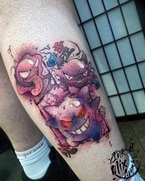 Excellent Girls Gengar Tattoo Design Ideas