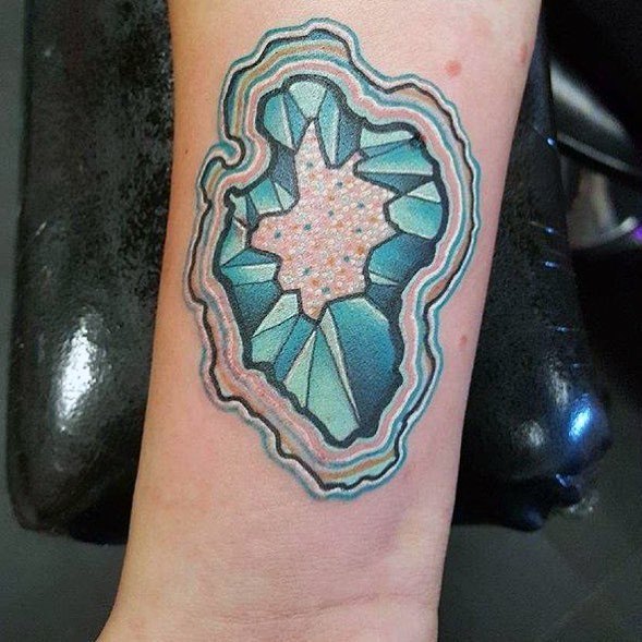 Excellent Girls Geode Tattoo Design Ideas