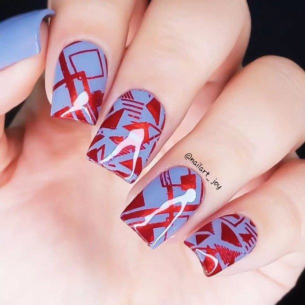 Excellent Girls Geometric Nail Design Ideas