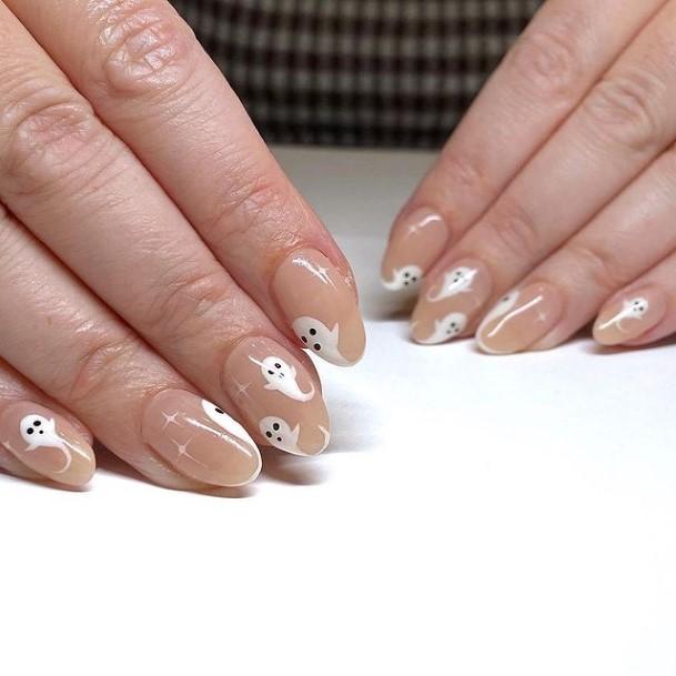 Excellent Girls Ghost Nail Design Ideas