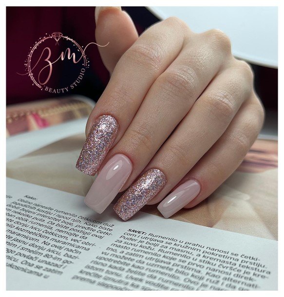 Excellent Girls Glitter Nail Design Ideas