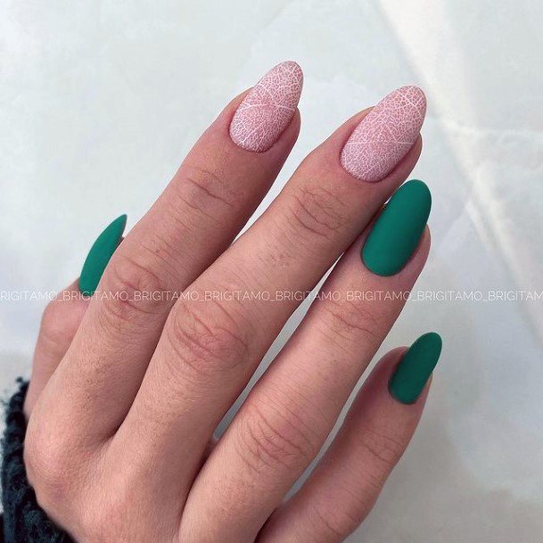 Excellent Girls Green Dress Nail Design Ideas