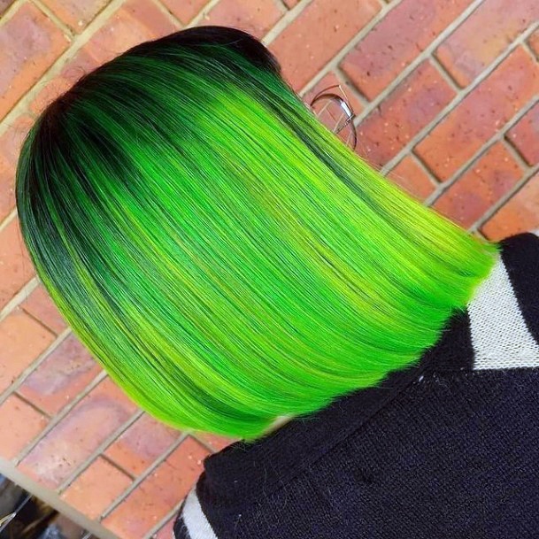 Excellent Girls Green Hairstyles Design Ideas