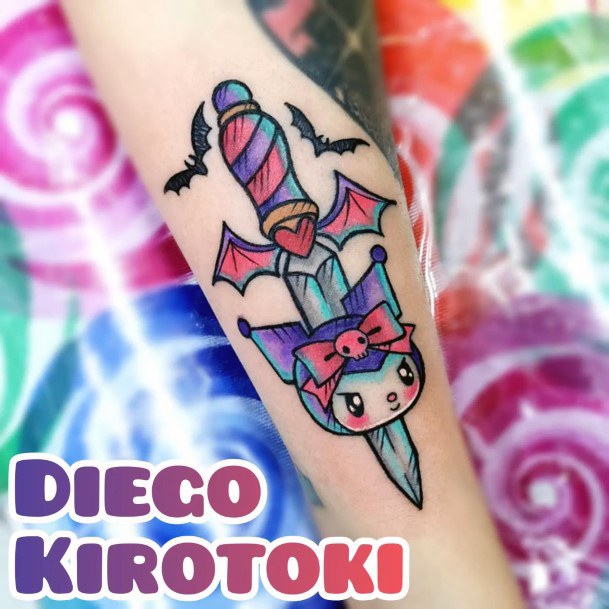 Excellent Girls Hello Kitty Tattoo Design Ideas