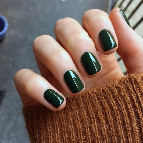 Excellent Girls Hunter Green Nail Design Ideas