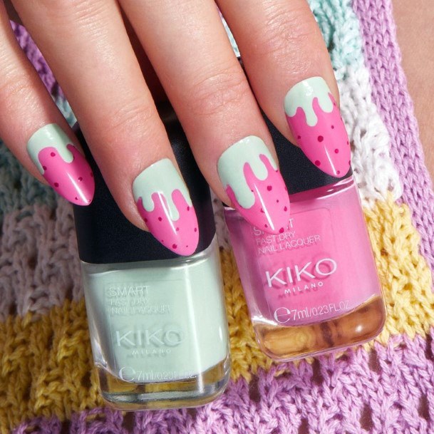 Excellent Girls Ice Cream Nail Design Ideas