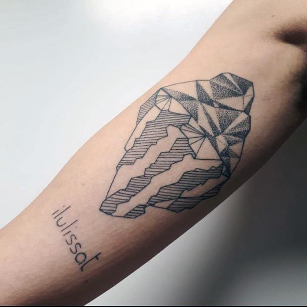 Excellent Girls Iceberg Tattoo Design Ideas