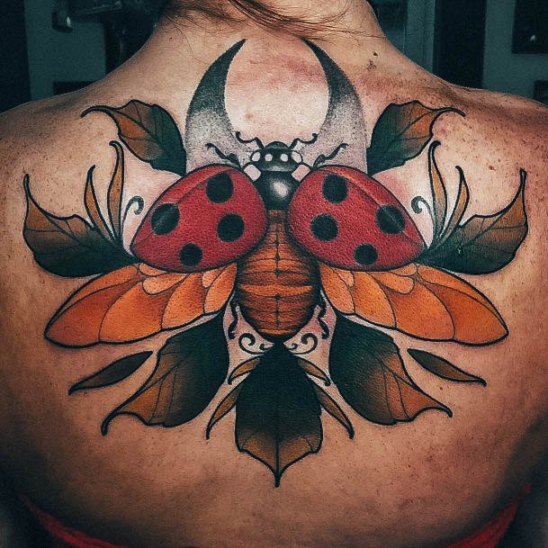 Excellent Girls Ladybug Tattoo Design Ideas