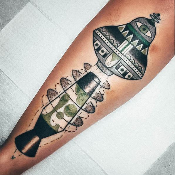 Excellent Girls Lava Lamp Tattoo Design Ideas