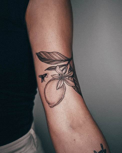 Excellent Girls Lemon Tattoo Design Ideas