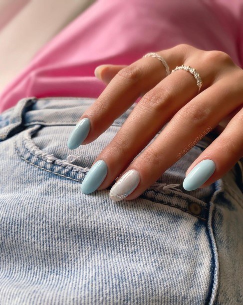 Excellent Girls Light Blue Nail Design Ideas