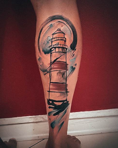 Excellent Girls Lighthouse Tattoo Design Ideas