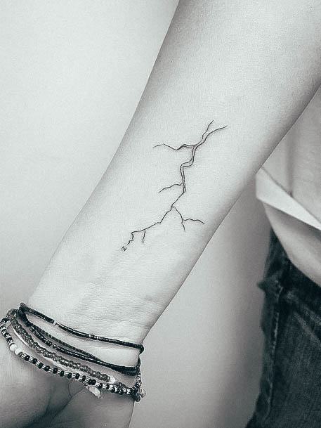 Excellent Girls Lightning Bolt Tattoo Design Ideas