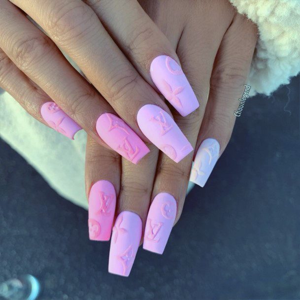 Excellent Girls Long Pink Nail Design Ideas