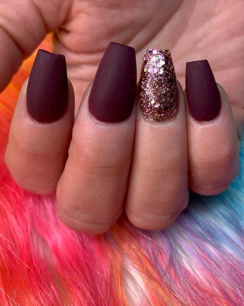 Excellent Girls Matte Fall Nail Design Ideas