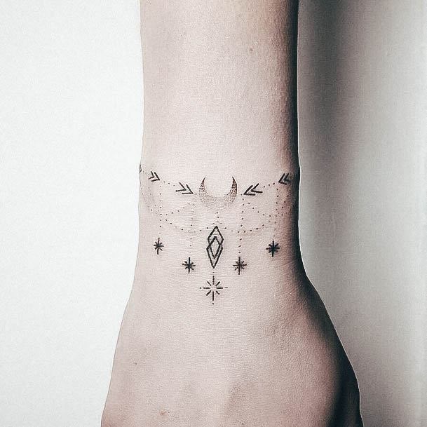 Excellent Girls Moon Tattoo Design Ideas