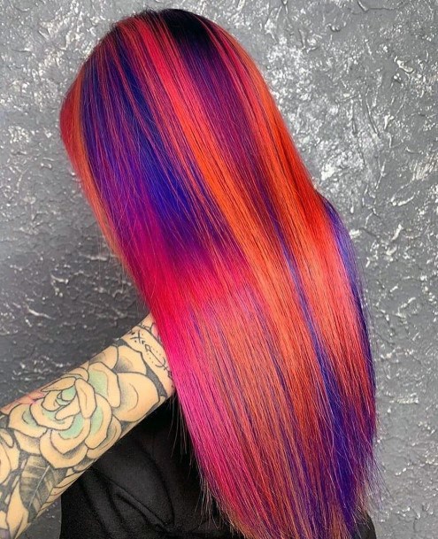 Excellent Girls Neon Hairstyles Design Ideas