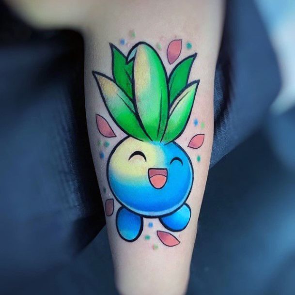 Excellent Girls Oddish Tattoo Design Ideas