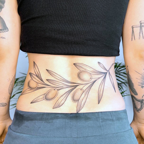 Excellent Girls Olive Branch Tattoo Design Ideas