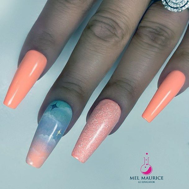 Excellent Girls Ombre Summer Nail Design Ideas