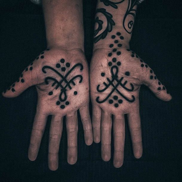 Excellent Girls Palm Tattoo Design Ideas