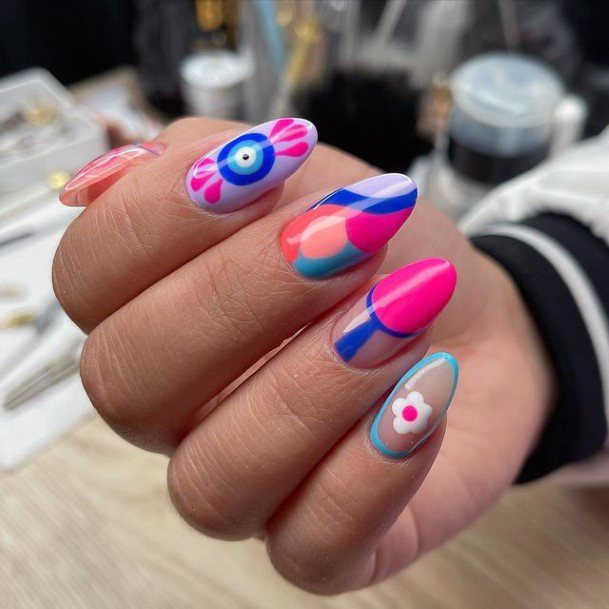 Excellent Girls Pink Summer Nail Design Ideas