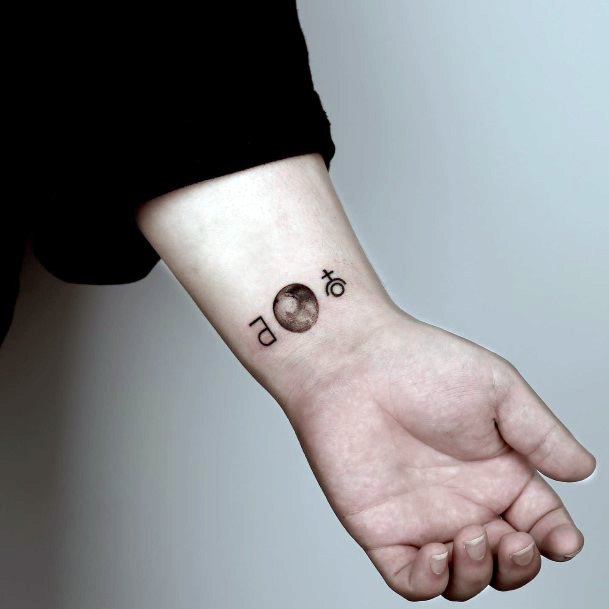 Excellent Girls Pluto Tattoo Design Ideas