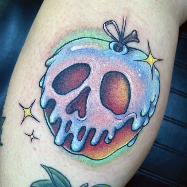 Excellent Girls Poison Apple Tattoo Design Ideas