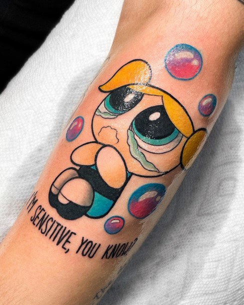 Excellent Girls Powerpuff Girls Bubbles Tattoo Design Ideas