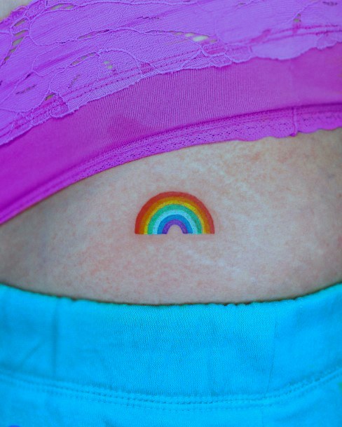 Excellent Girls Rainbow Tattoo Design Ideas