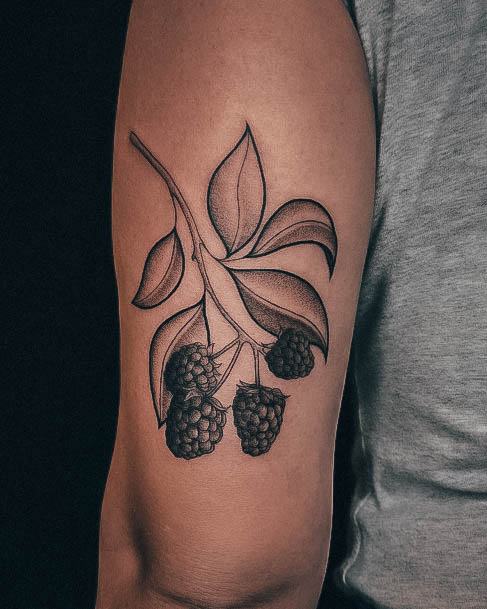 Excellent Girls Raspberry Tattoo Design Ideas