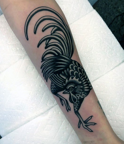 Excellent Girls Rooster Tattoo Design Ideas