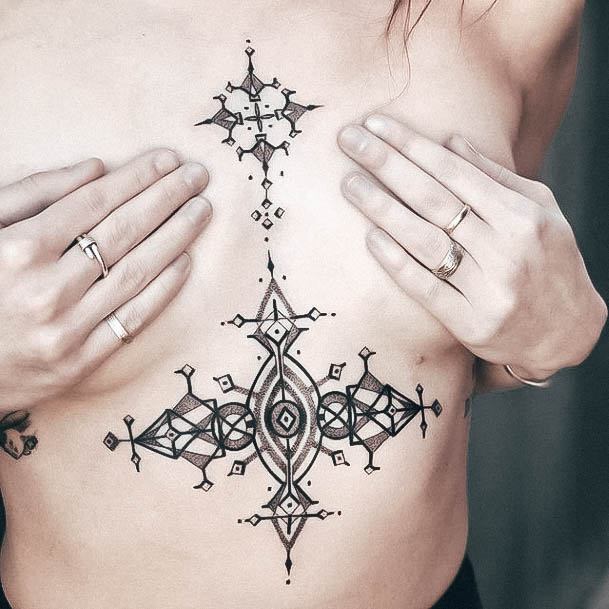 Excellent Girls Sacred Geometry Tattoo Design Ideas