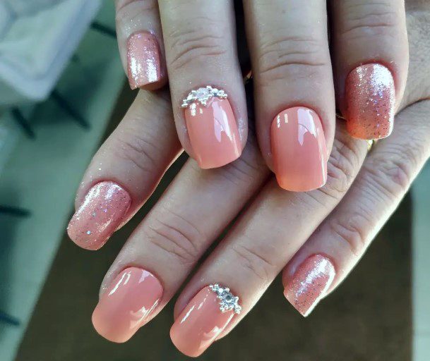 Excellent Girls Salmon Nail Design Ideas