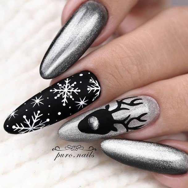 Excellent Girls Silver Nail Design Ideas