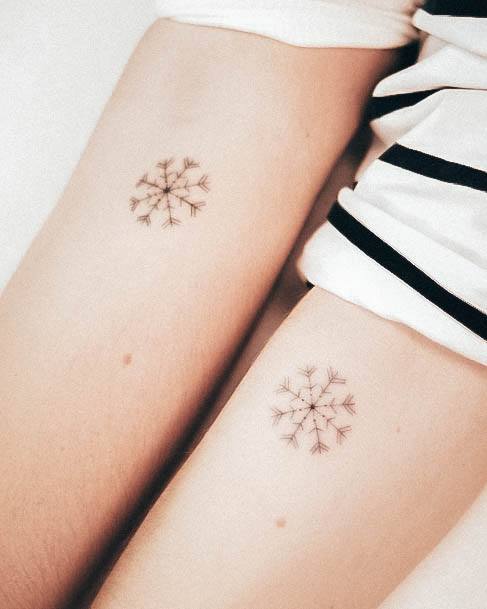 Excellent Girls Snowflake Tattoo Design Ideas